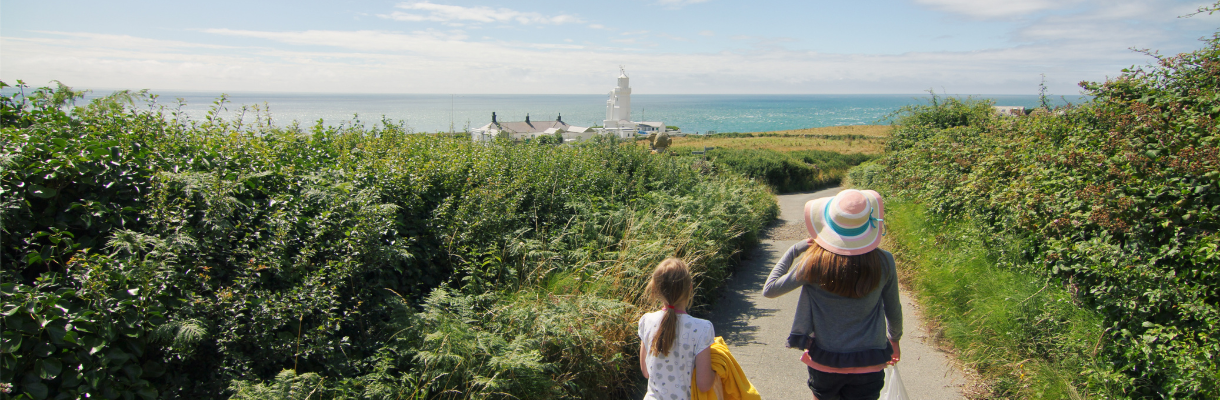 Walking down to St Catherine's Lighthouse, Niton